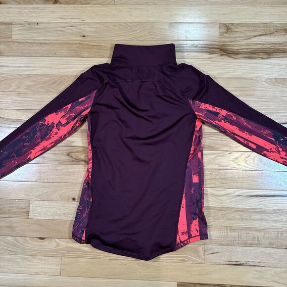 Under Armour Cold Gear Womens Burgundy 1/4 Zip Pullover Running Size XS - Picture 2 of 3
